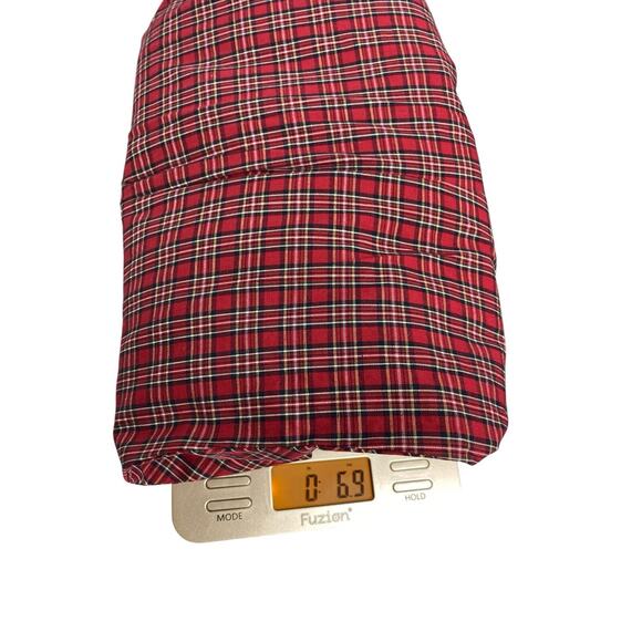 St Johns Bay Red Plaid Tartan Button Up Shirt Top Preppy Tailored Holiday Large - Picture 12 of 12